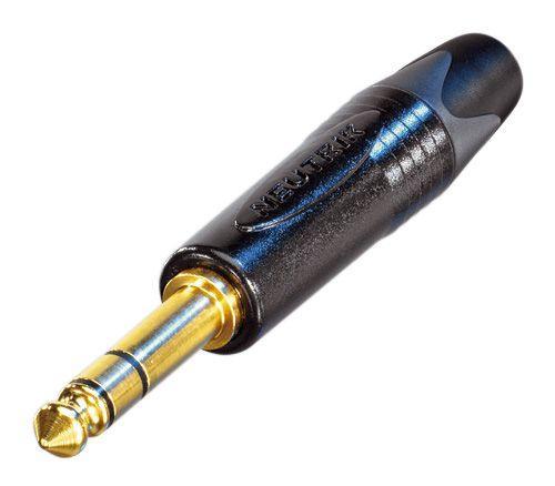 纽曲克 NEUTRIK  NP3X-B 1/4"大三芯专业插头，镀金触点，镀黑外壳
