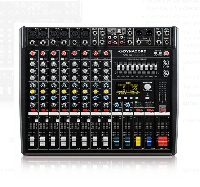 大地DYNACORD CMS 600-3 14路调音台