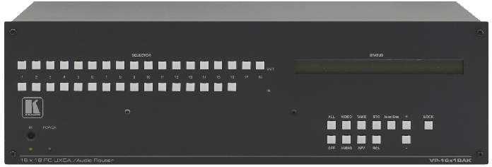 克莱默 Kramer VP-16x18AK 计算机视频和平衡/非平衡立体声音频矩阵切换器
