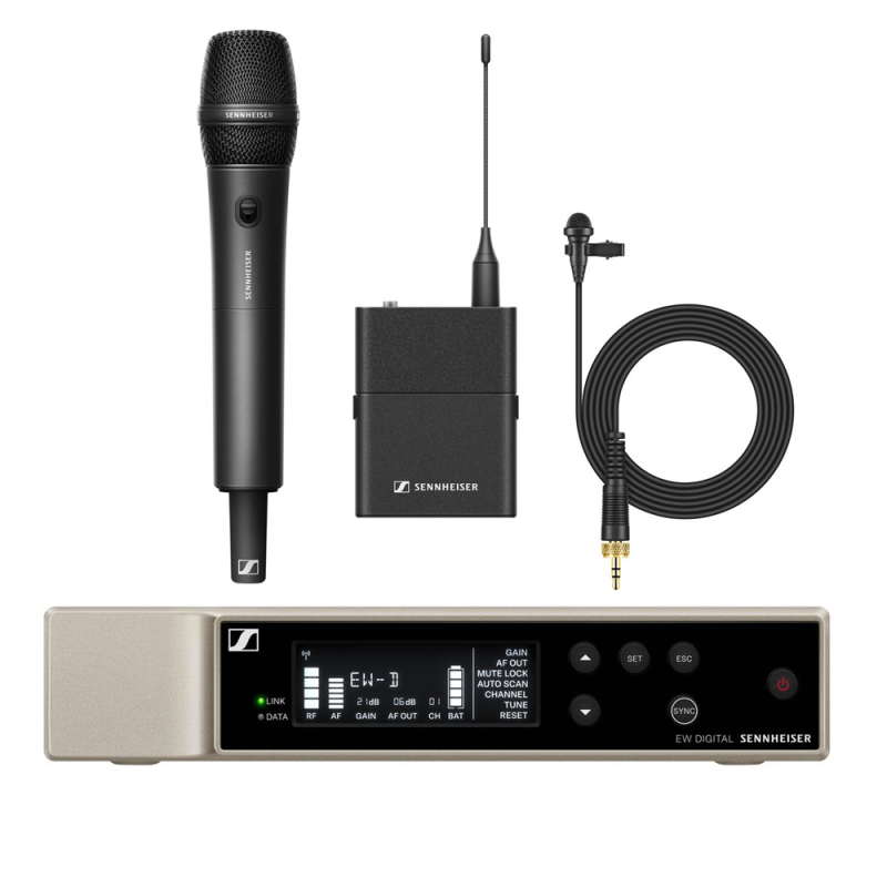 森海塞尔 SENNHEISER EW-DX MKE2-835-S 双通道数字无线套装手持+领夹