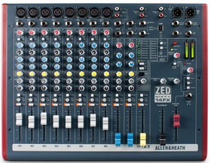 艾伦赫赛 ALLEN&HEATH ZED60-14FX 14路模拟调音台