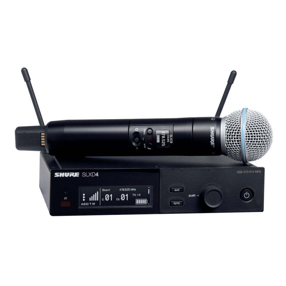 舒尔SHURE  SLXD24/BETA58A 配备BETA58手持式发射机的无线系统