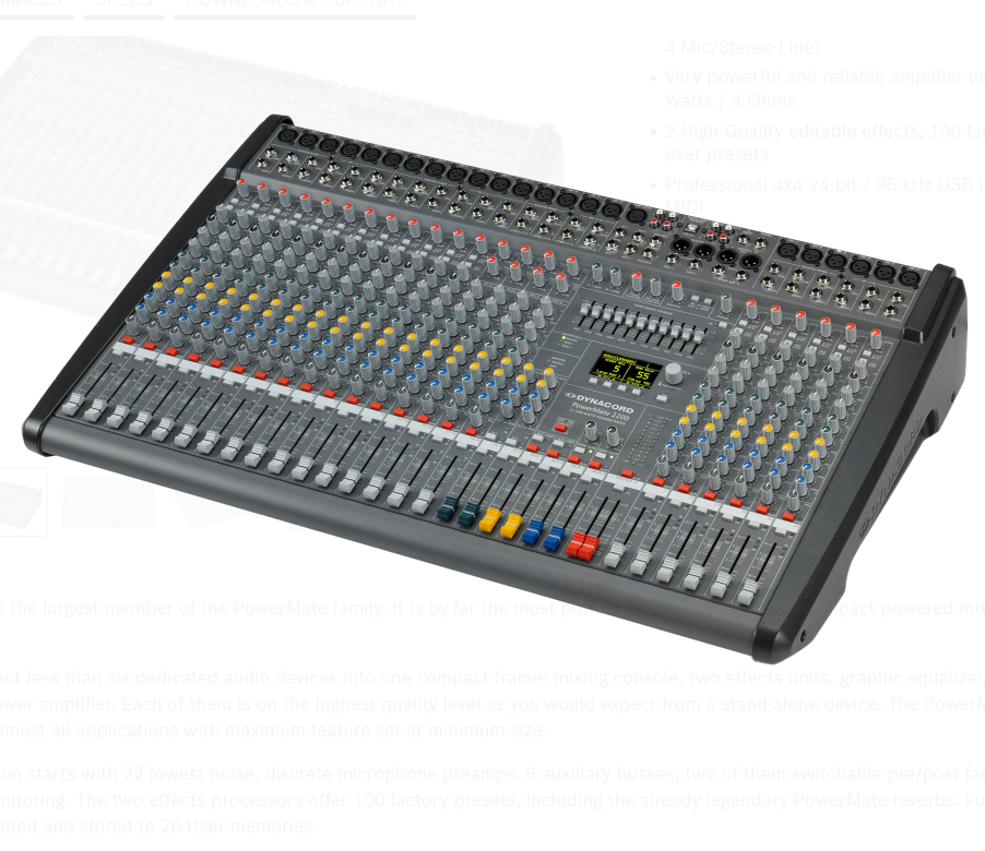 大地DYNACORD PowerMate 2200-3 28路调音台