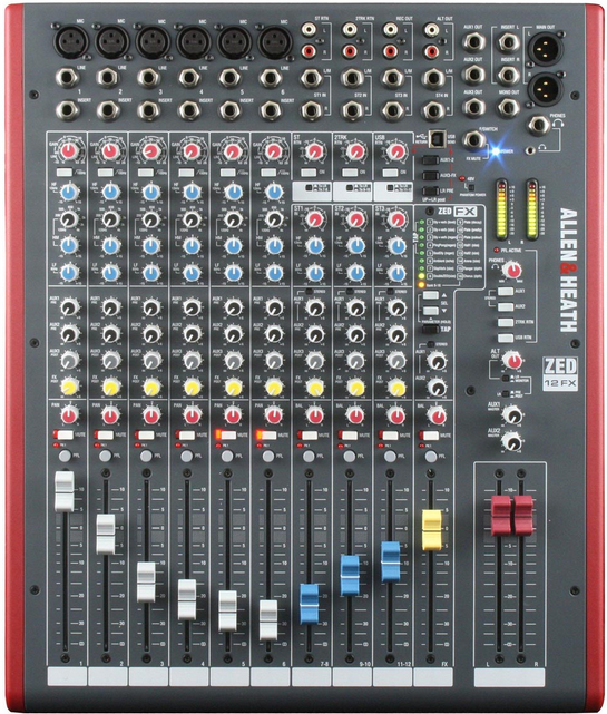 艾伦赫赛 ALLEN&HEATH ZED 12FX 12路带效果调音台