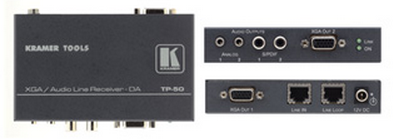 克莱默 Kramer TP-50 计算机图像视频带S/PDIF或非平衡立体声音频双绞线接收器