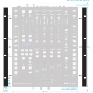 莱恩 RANE 68 Ears 14 Inch 可选机架安装套件