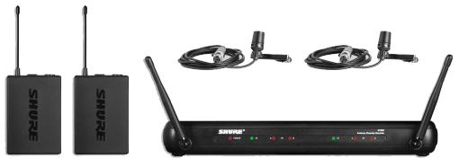 舒尔 Shure SVX188/CVL  一拖二无线领夹话筒