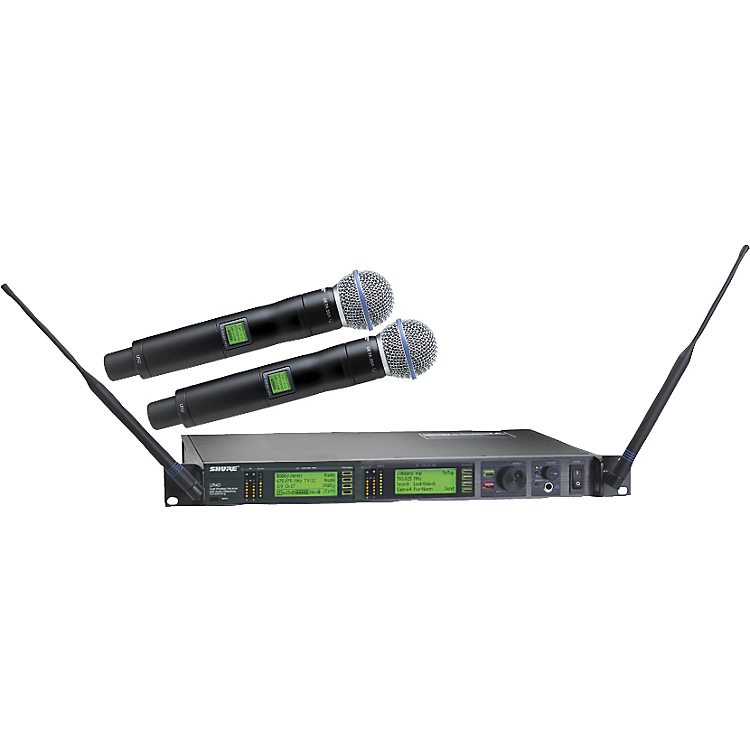 舒尔 SHURE UR24D+/Beta 58A 一拖二无线手持话筒