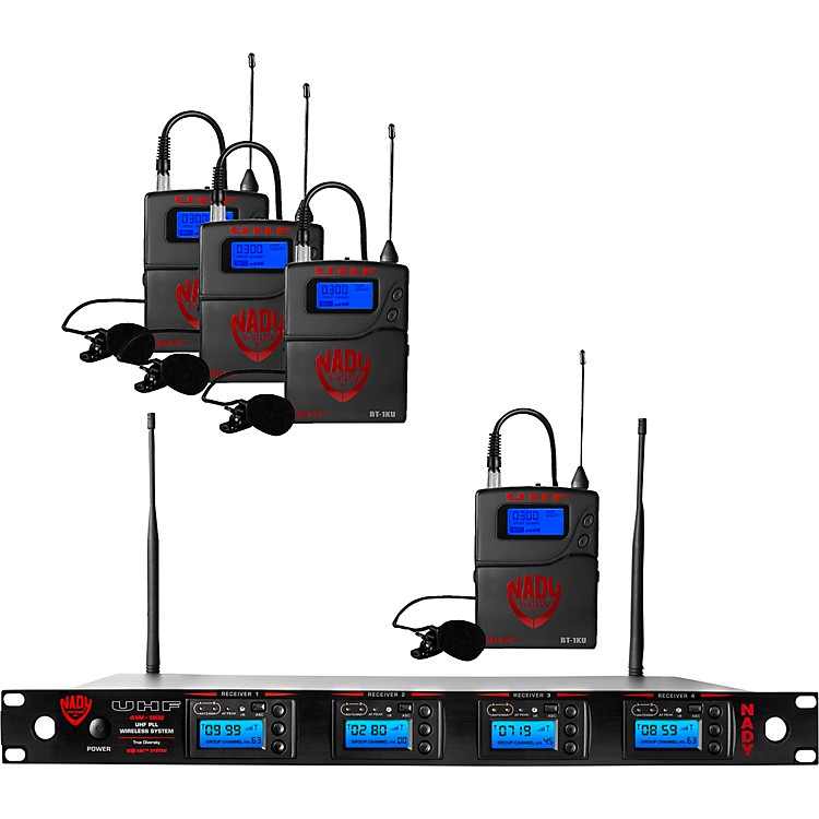 NADY 4W-1KU LT/O 四通道真分集无线领夹系统（全向微型领夹话筒）