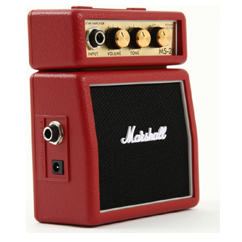 Marshall MS-2R/2 电池供电红色/黑色练习吉他音箱