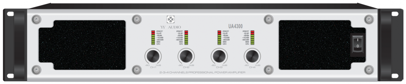 YYAUDIO UA4300 4*300W数字功放