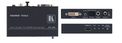 克莱默 Kramer FC-49 DVI & 音频到HDMI 格式转换器 & 音频嵌入器