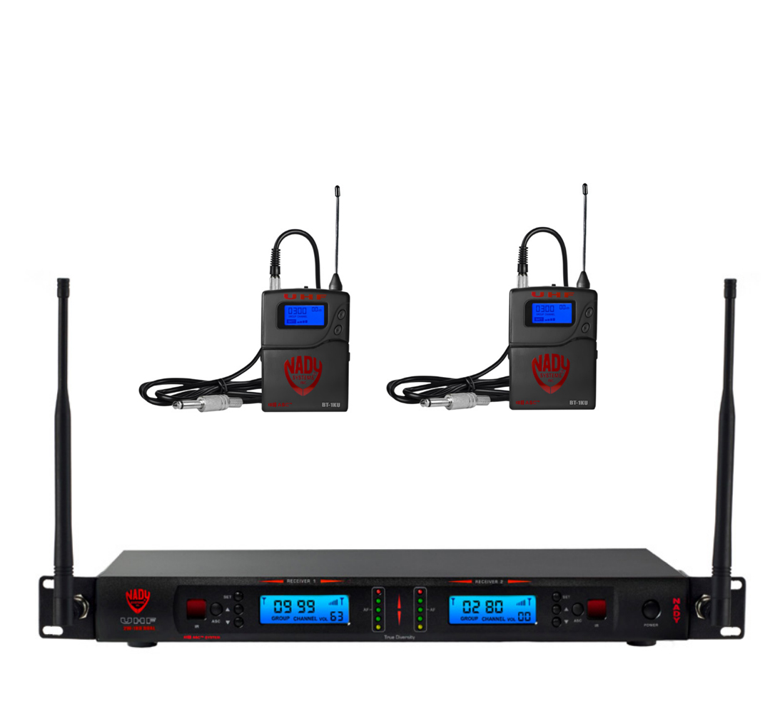 NADY 2W-1KU GT 双通道真分集无线乐器系统