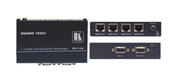 克莱默 Kramer TP-114 计算机图像视频/ HDTV 信号双绞线发送器和分配放大器