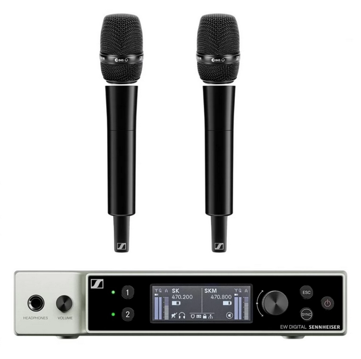 森海塞尔 SENNHEISER EW-DX 865-S双通道数字无线手持套装（超心形电容）