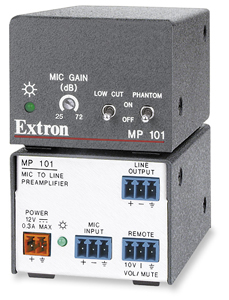 爱思创  Extron  MP 101 麦克风前置放大器