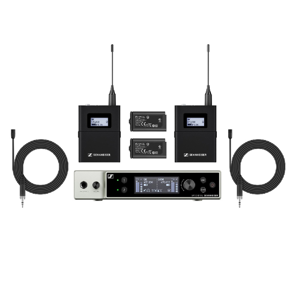 森海塞尔 SENNHEISER EW-DX MKE2 双通道数字无线领夹套装（心形）