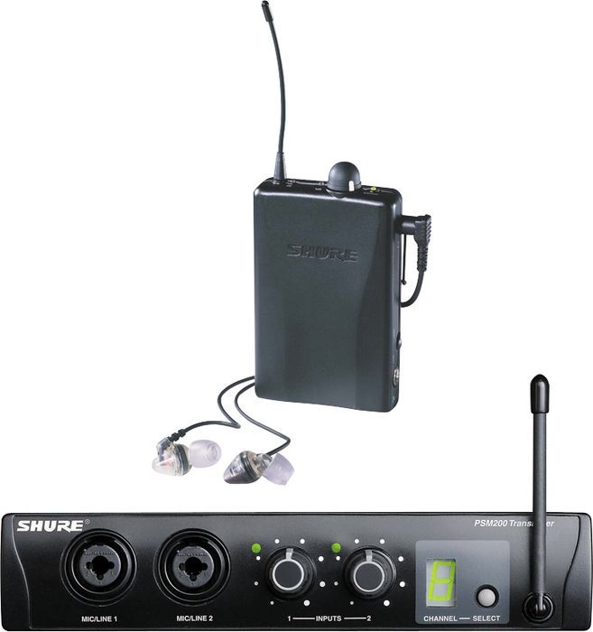舒尔 SHURE P2TRSE215LCL 带有混音控制的无线个人监听系统