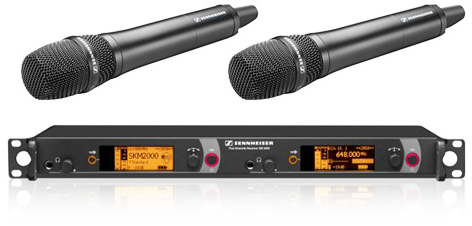 森海塞尔 SENNHEISER EM2050+SKM2000NI+KK204 一拖二无线话筒