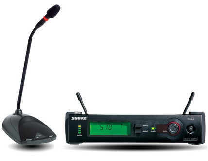 舒尔 Shure SLX4+MX890+MX415LP/C 无线鹅颈会议话筒套装