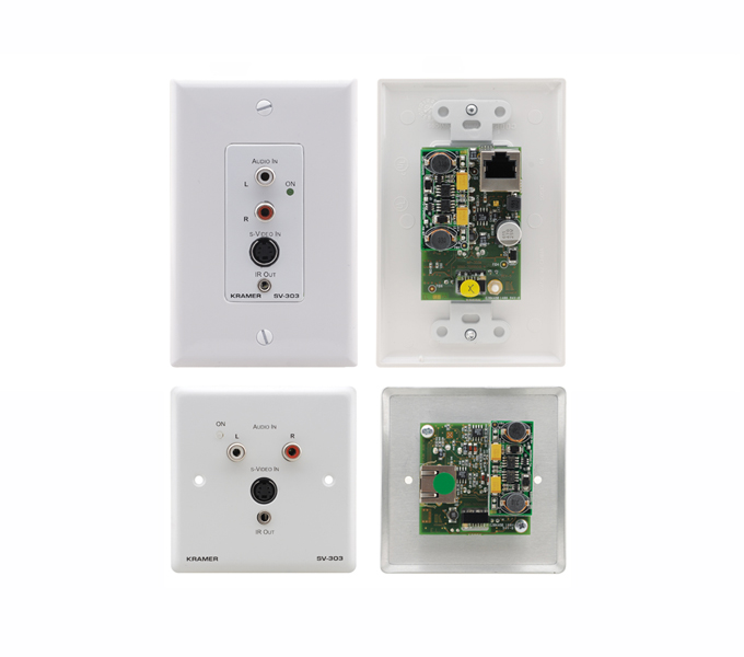 克莱默 Kramer SV-303  s-视频，立体声音频 & IR墙插
